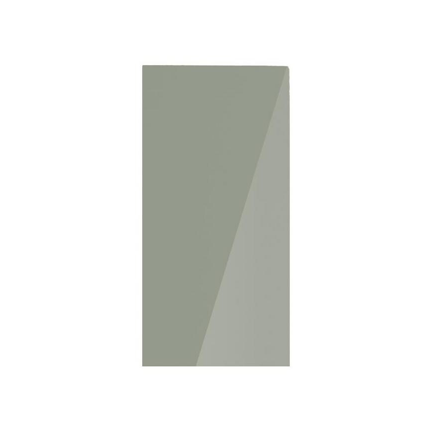 Hockley Mirror Gloss Reed Green 600mm x 1220mm Appliance Door Shown Closed from the Front as Part of an Appliance Unit
