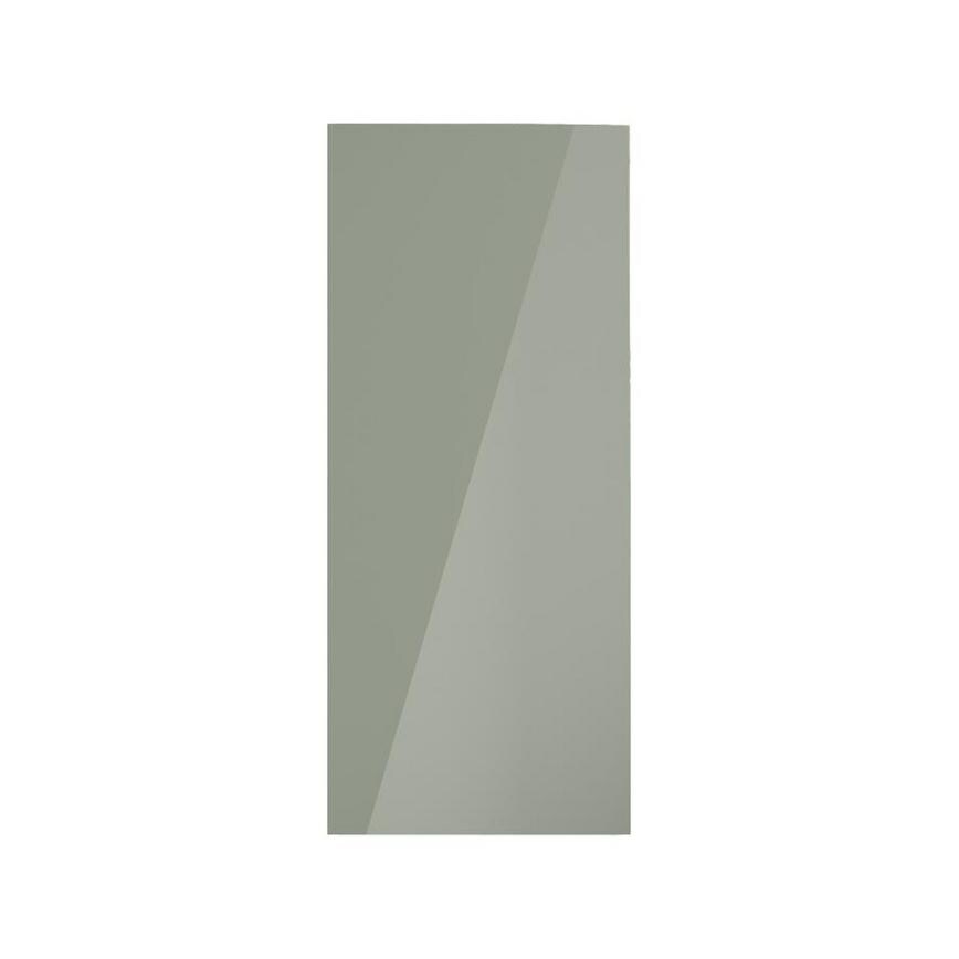 Hockley Mirror Gloss Reed Green 600mm x 1400mm Appliance Door Shown Closed from the Front as Part of an Appliance Tower Unit