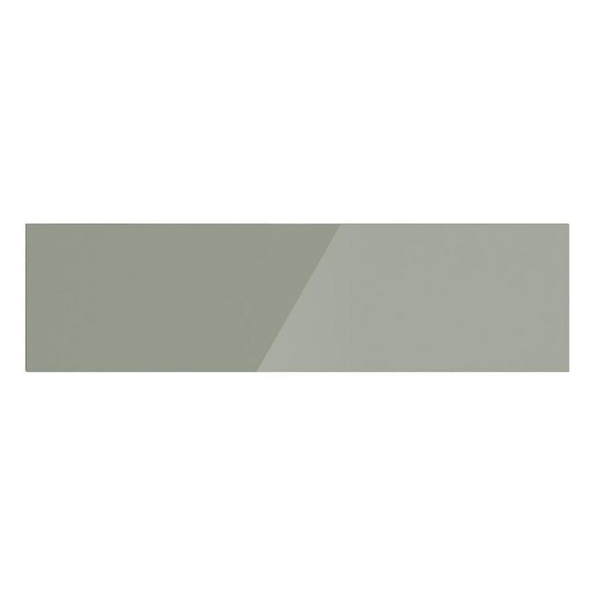 Hockley Mirror Gloss Reed Green 1000mm x 275mm Appliance Drawer Shown Closed from the Front as Part of a Full Drawer Unit