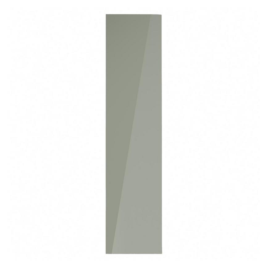 Hockley Mirror Gloss Reed Green 500mm x 2118mm Tall Larder Door Shown Closed from the Front as Part of a Full Larder Unit