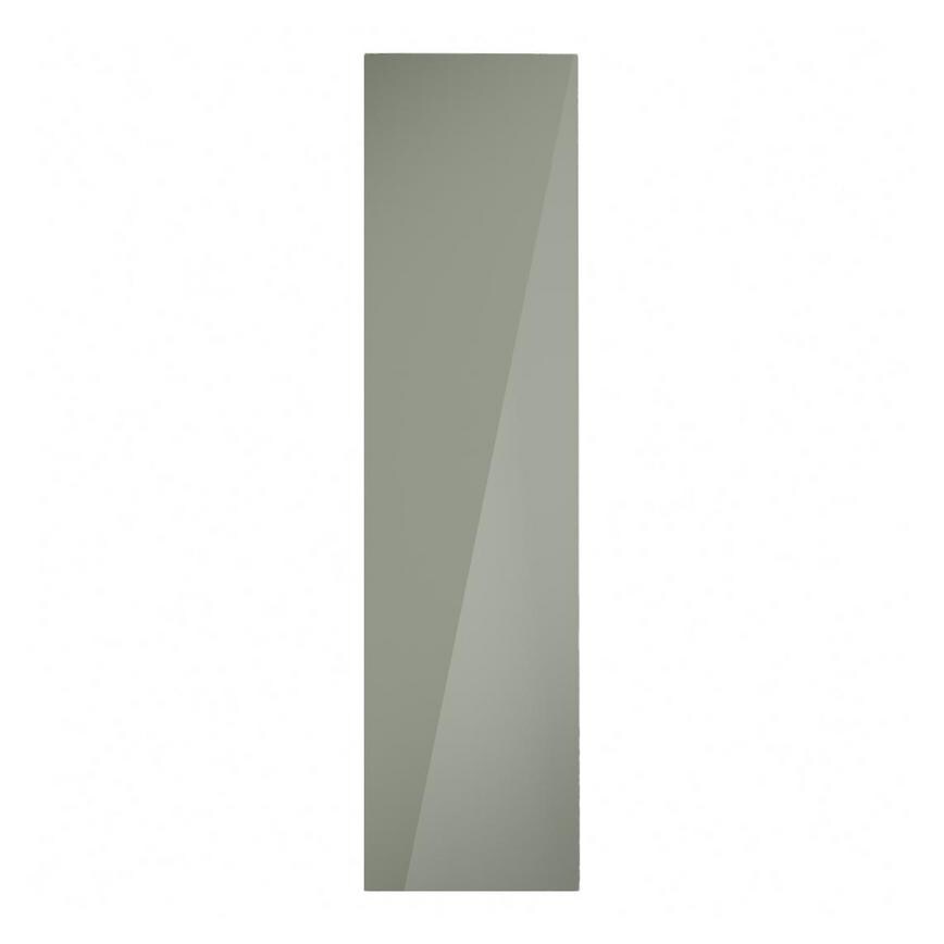 Hockley Mirror Gloss Reed Green 500mm x 1938mm Full Height Larder Door Shown Closed from the Front as Part of a Full Larder Unit