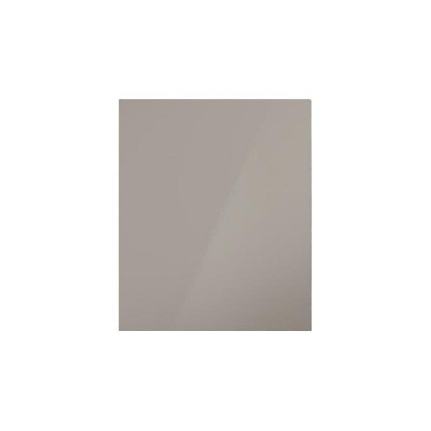 Hockley Mirror Gloss Sand Grey 600mm x 733mm Appliance Door Shown Closed from the Front as Part of an Appliance Tower Unit