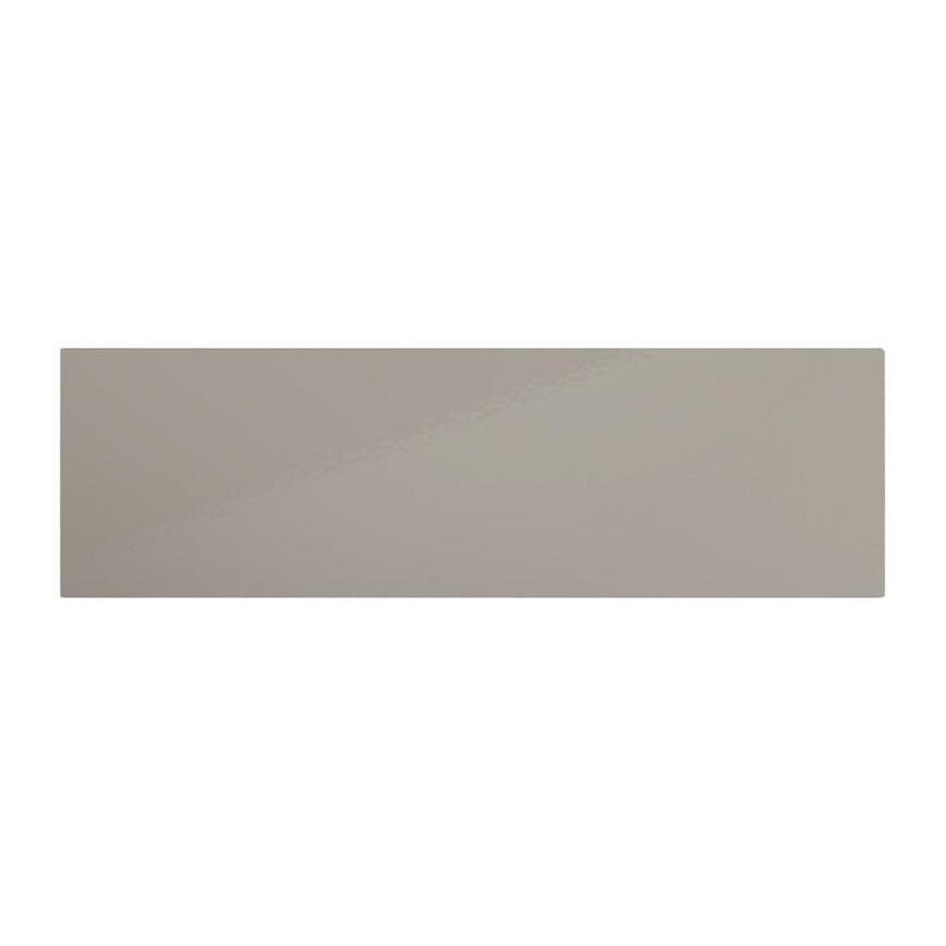 Hockley Mirror Gloss Sand Grey 900mm x 275mm Pan Drawer Front Shown Closed from the Front as Part of a Full Drawer Unit