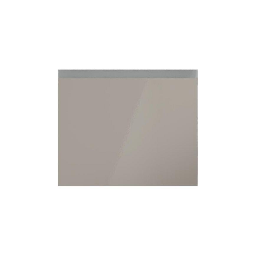 Hockley Mirror Gloss Sand Grey 450mm x 342mm Pan Drawer Front Shown Closed from the Front as Part of a Full Drawer Unit