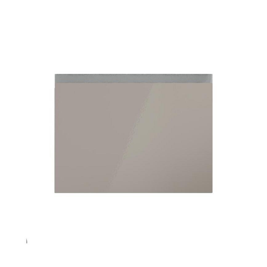 Hockley Mirror Gloss Sand Grey 500mm x 342mm Pan Drawer Front Shown Closed as Part of a Full Drawer Unit