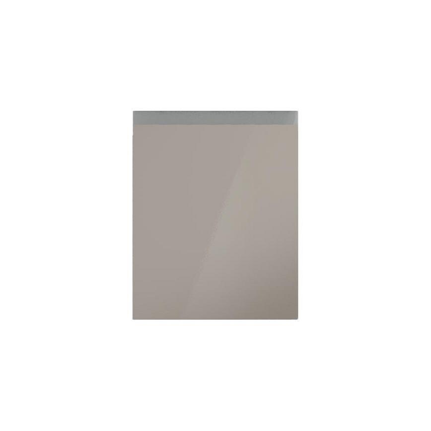 Hockley Mirror Gloss Sand Grey 300mm x 342mm Pan Drawer Front Shown Closed from the Front as Part of a Full Drawer Unit