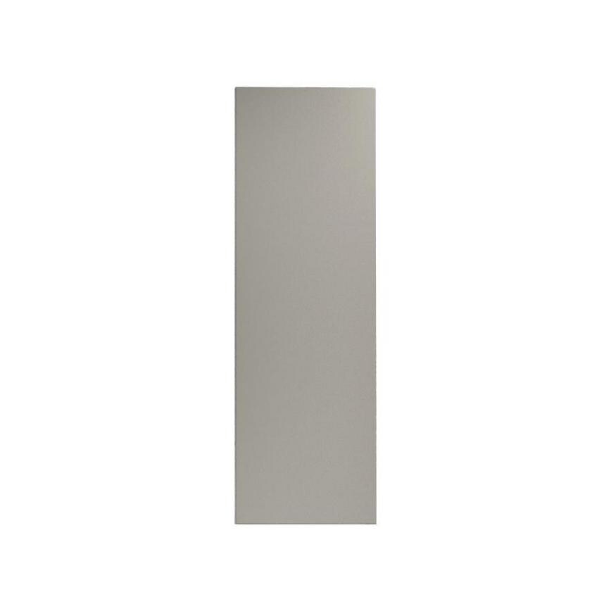 Hockley Mirror Gloss Sand Grey 400mm x 1200mm Full Height Larder Door Shown Closed from the Front as Part of a Full Larder Unit