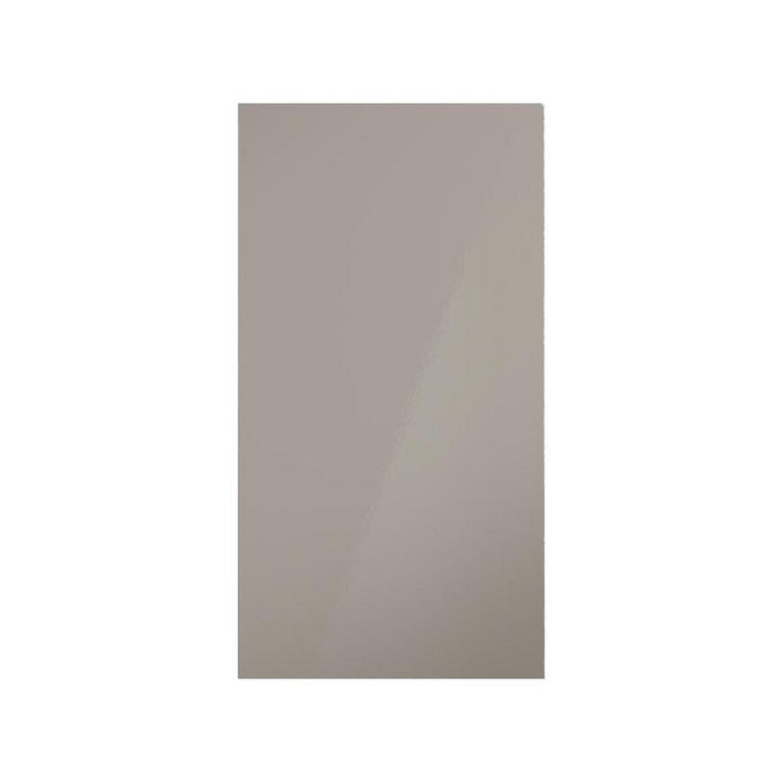 Hockley Mirror Gloss Sand Grey 300mm x 557mm Door Front Shown Closed from the Front as Part of a Door and Drawer Unit