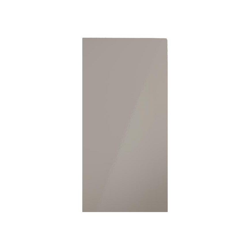 Hockley Mirror Gloss Sand Grey 600mm x 1220mm Appliance Door Shown Closed from the Front as Part of an Appliance Unit