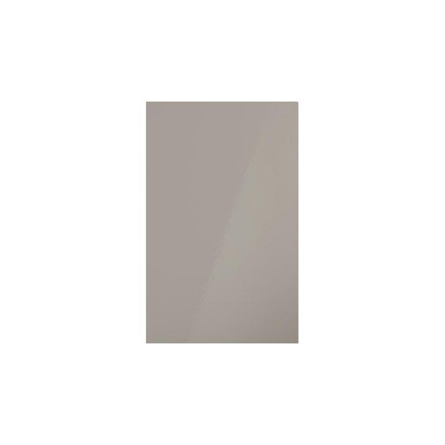 Hockley Mirror Gloss Sand Grey 600mm x 945mm Appliance Door Shown Closed from the Front as Part of an Appliance Tower Unit
