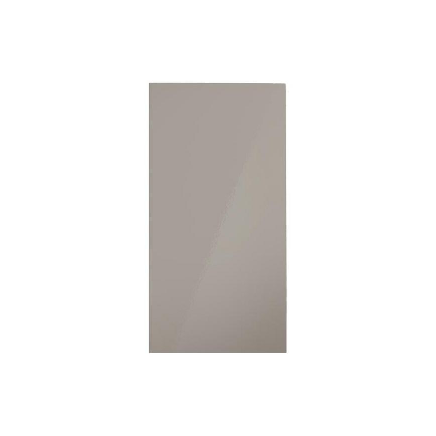 Hockley Mirror Gloss Sand Grey 600mm x 1171mm Appliance Door Shown Closed from the Front as Part of an Appliance Tower Unit