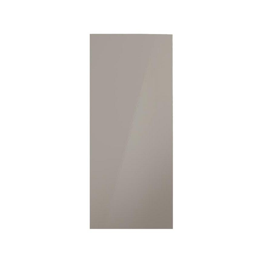 Hockley Mirror Gloss Sand Grey 600mm x 1400mm Appliance Door Shown Closed from the Front as Part of an Appliance Tower Unit