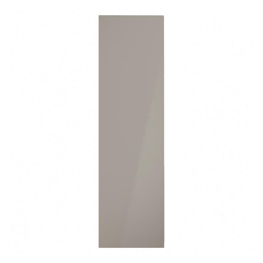 Hockley Mirror Gloss Sand Grey 600mm x 2118mm Tall Larder Door Shown Closed from the Front as part of a Full Larder Unit