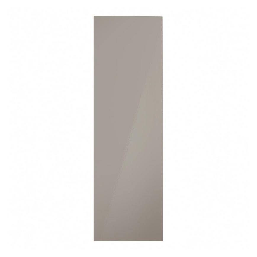 Hockley Mirror Gloss Sand Grey 600mm x 1938mm Full Height Larder Door Shown Closed from the Front as Part of a Full Larder Unit