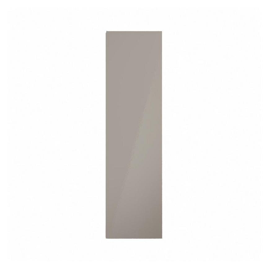 Hockley Mirror Gloss Sand Grey 200mm x 720mm Full Height Door Shown Closed from the Front
