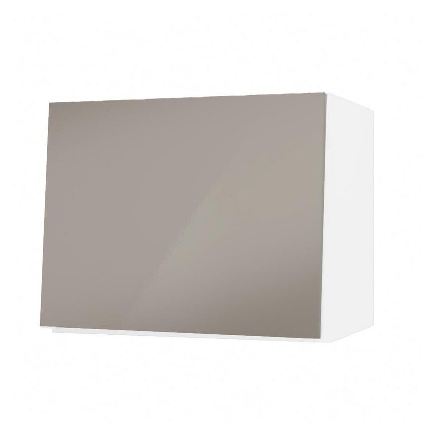 Hockley Mirror Gloss Sand Grey 450mm x 360mm Bridging Unit Door Shown Open at an Angle