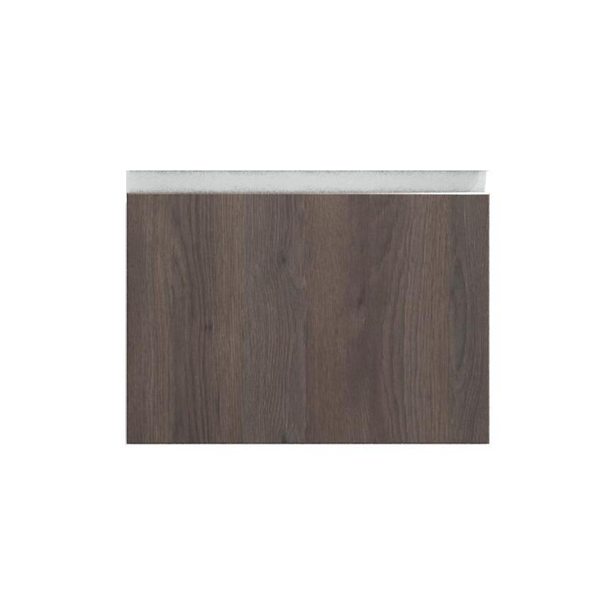 Hockley Textured Dark Oak 500mm x 342mm Pan Drawer Front Shown Closed as Part of a Full Drawer Unit