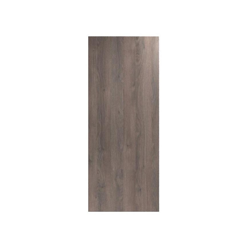 Hockley Textured Dark Oak 500mm x 1220mm Full Height Larder Door Shown Closed from the Front as Part of a Full Larder Unit