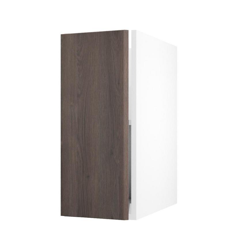 Hockley Textured Dark Oak 300mm x 720mm Full Height Door Shown Open at an Angle