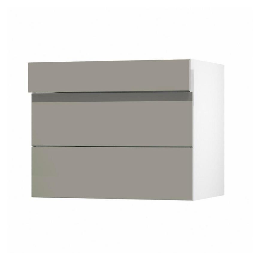 Hockley Super Matt Sand Grey 160mm x 900mm Kitchen Drawer Angle Open