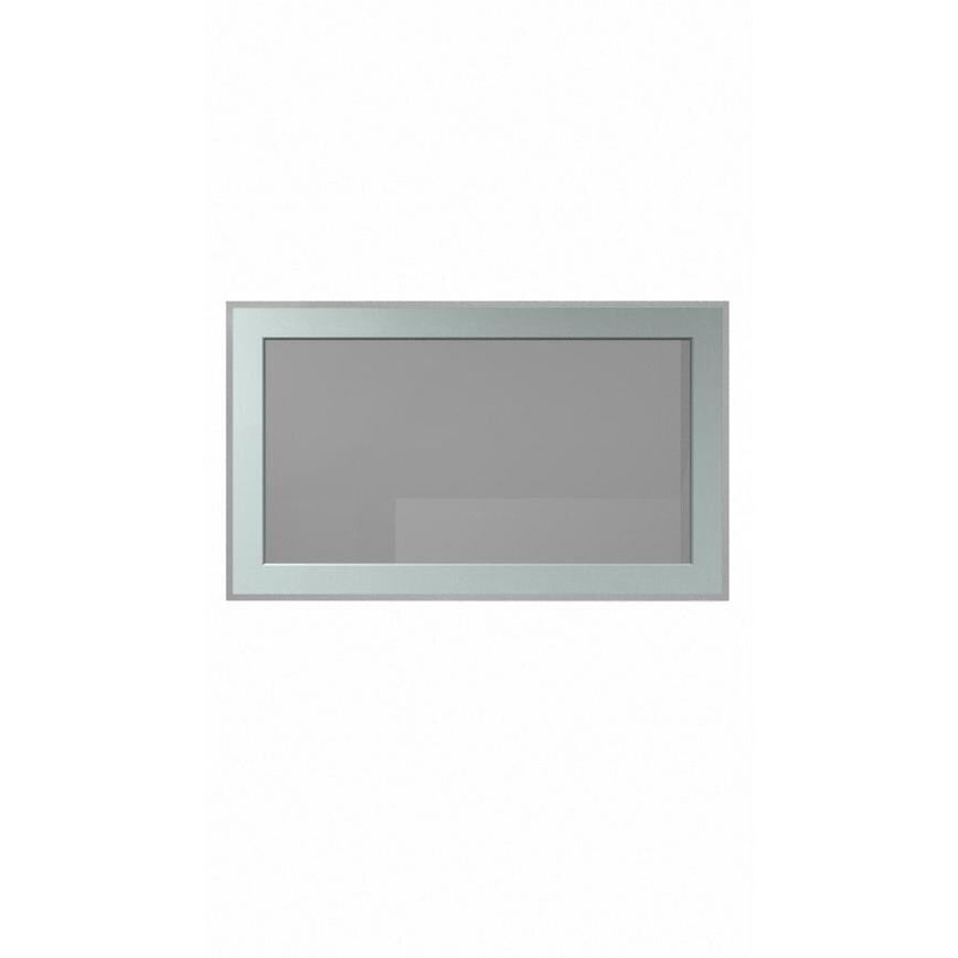 600 Half Height Glass Wall Aluminium CAD Frame Front