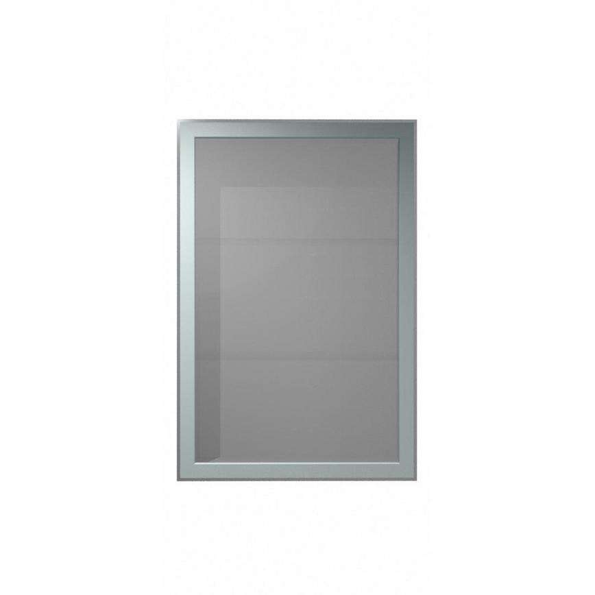 600 Tall Glass Wall Aluminium CAD Frame Front