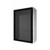 600 Tall Glass Wall Black CAD Frame Angled Open