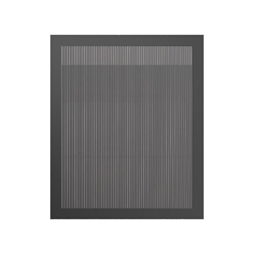 KFR0047 Black 600 Full Height Fluted Glass Door CAD Front