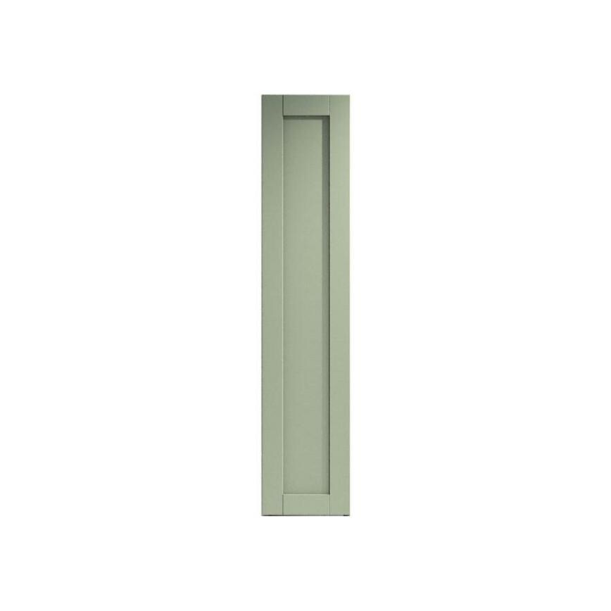 Witney Reed Green 300mm x 1400mm Tall Larder Door Shown Closed from the Front as a Single Door