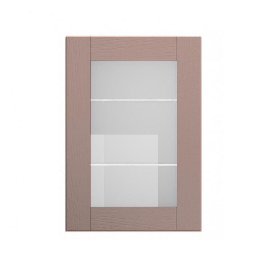 Halesworth Antique Rose 500mm x 720mm Full Height Glass Door Closed from the Front
