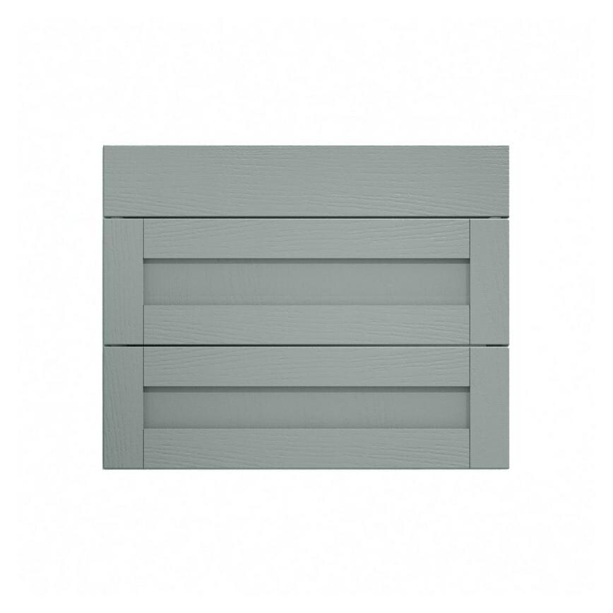 Halesworth Seafoam 900mm x 275mm Pan Drawer Front Shown Closed from the Front as Part of a Full Drawer Unit