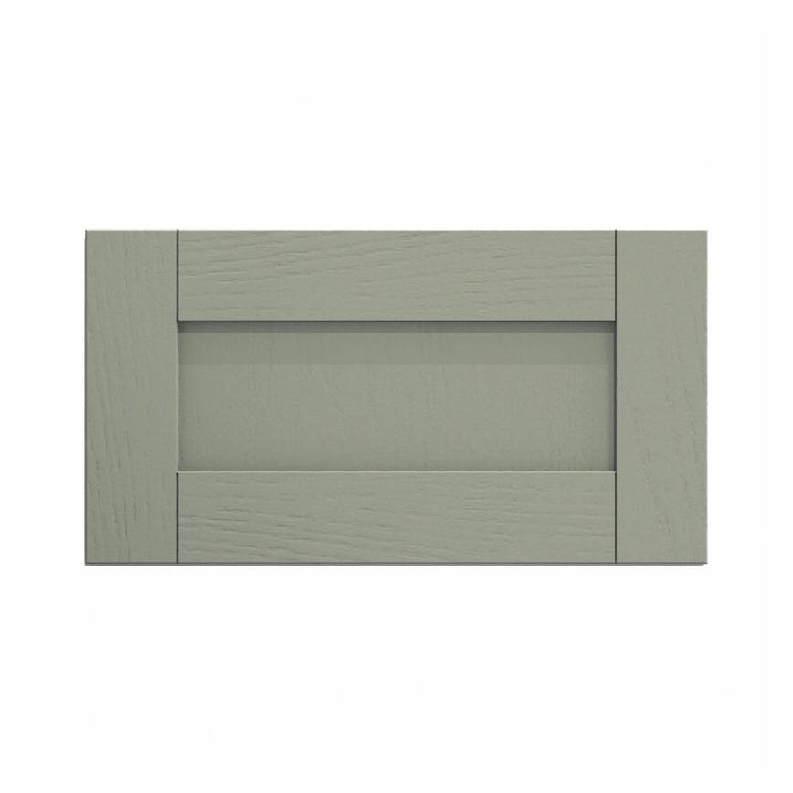 Halesworth Reed Green 600mm x 326mm Integrated Microwave Top Box Door Shown Closed from the Front