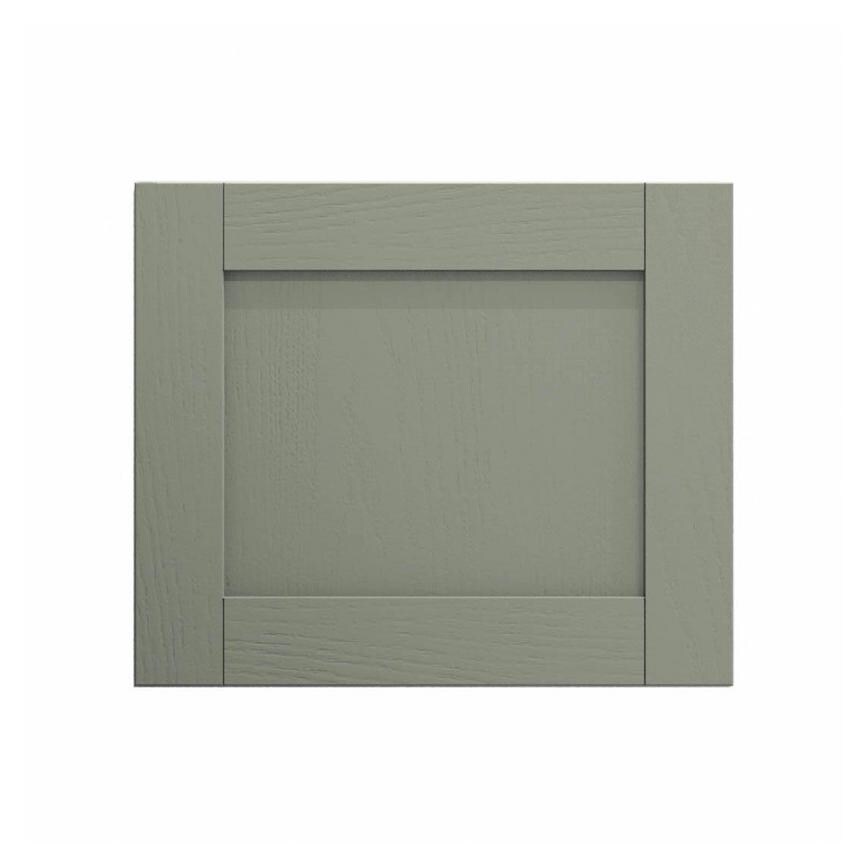 Halesworth Reed Green 600mm x 506mm Tall Microwave Top Box Door Shown Closed from the Front