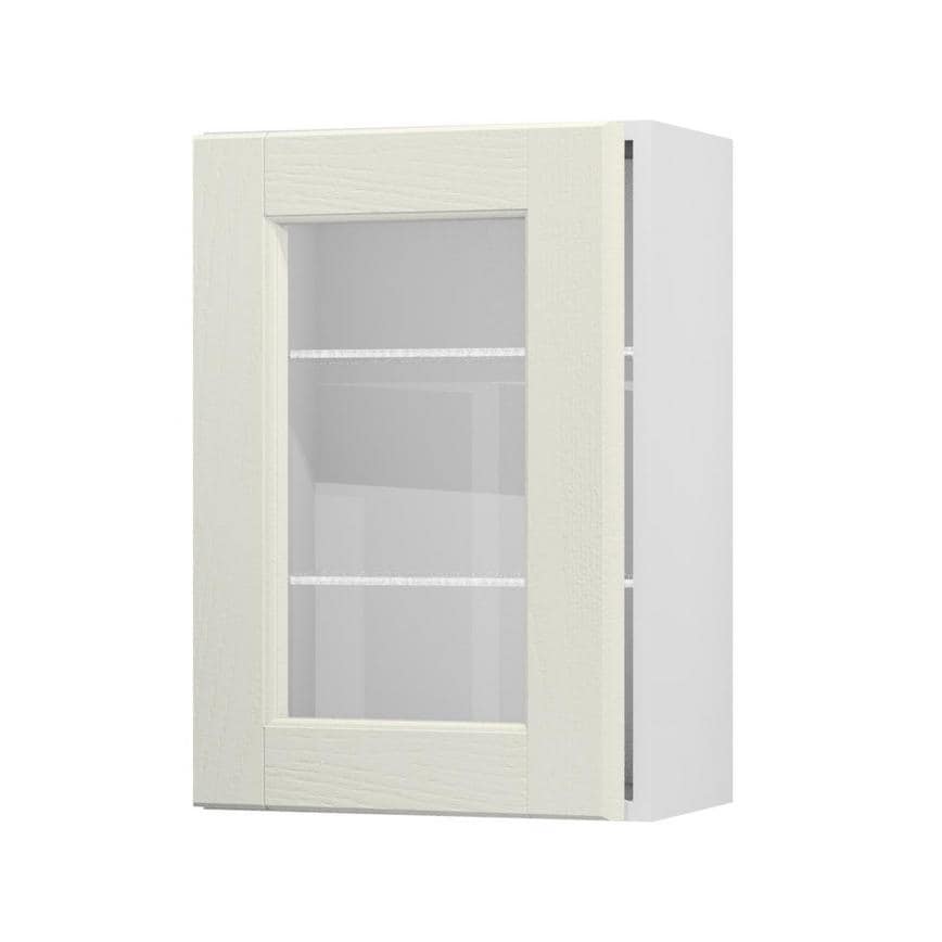 Bridgemere Linen 500mm x 720mm Full Height Glass Door Shown Open at an Angle