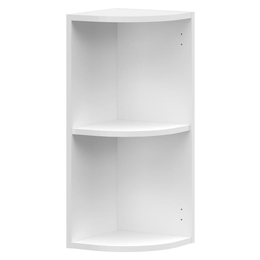White 300 Curved Full Height Wall Cabinet