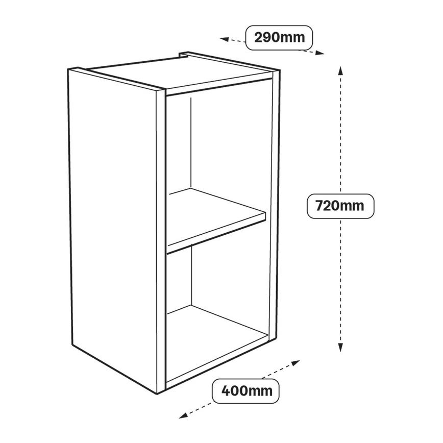400 Full Height Wall Cabinet Line Drawing