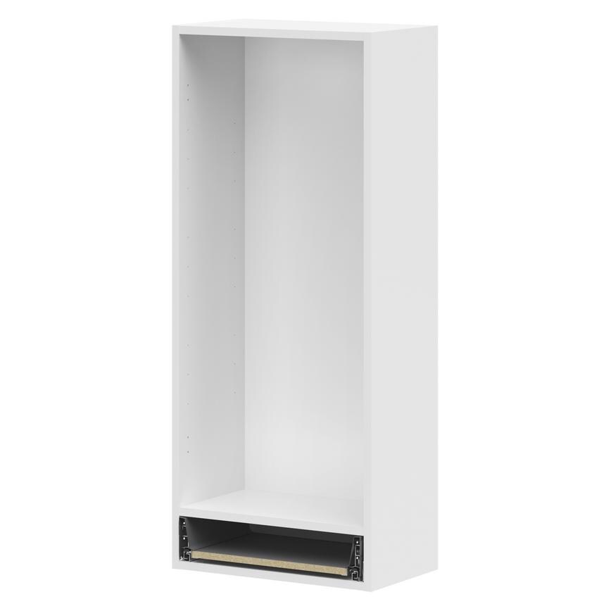 White 500mm Tall Glass Wall Cabinet