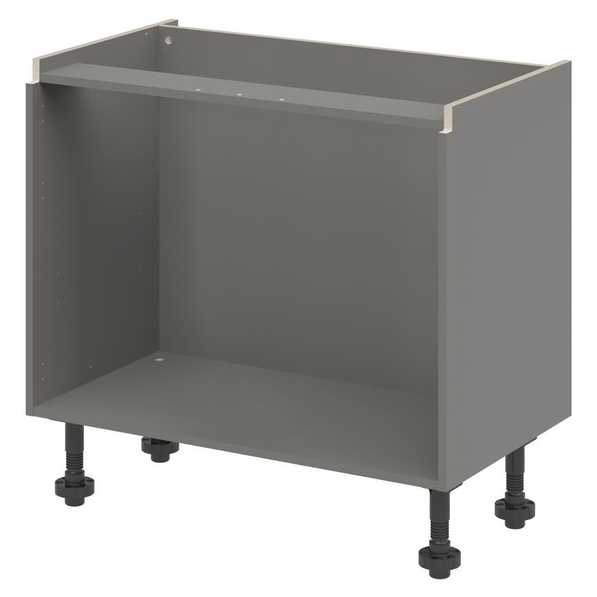 Croft Grey 750mm x 1000mm x 575mm Ready Assembled Handleless Single Cut Out Drawer Base Cabinet