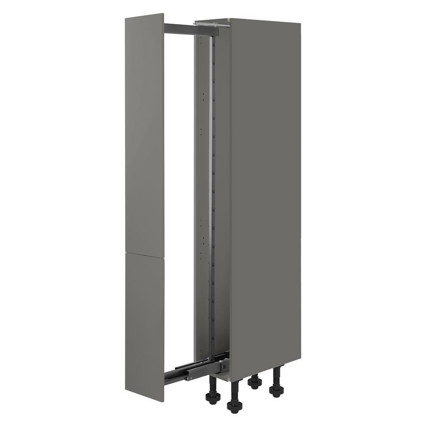 Croft Grey 300mm Ready Assembled Pre-Fitted Frame Only Mounted Pull Out Handleless Larder Cabinet