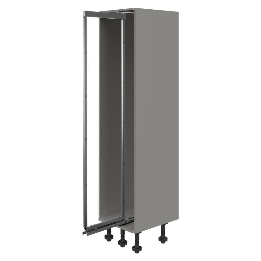 Croft Grey 500mm Ready Assembled Pre-Fitted Frame Only Pull Out Handleless Larder Cabinet