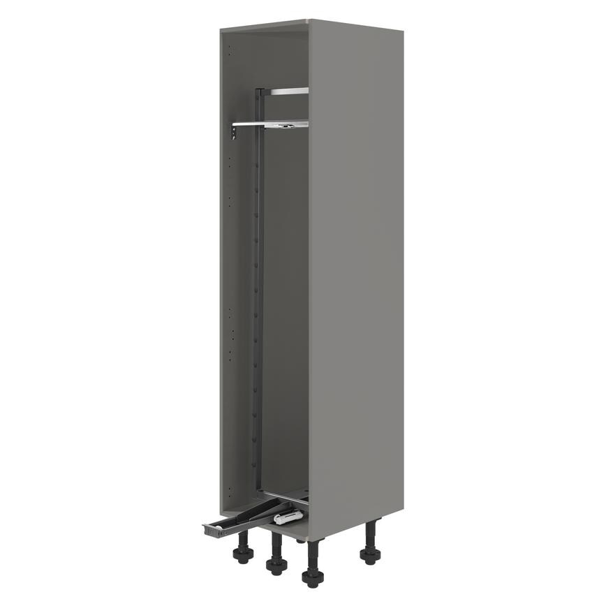 Croft Grey 500mm Ready Assembled Pre-Fitted Frame Only Swing Out Handleless Larder Cabinet