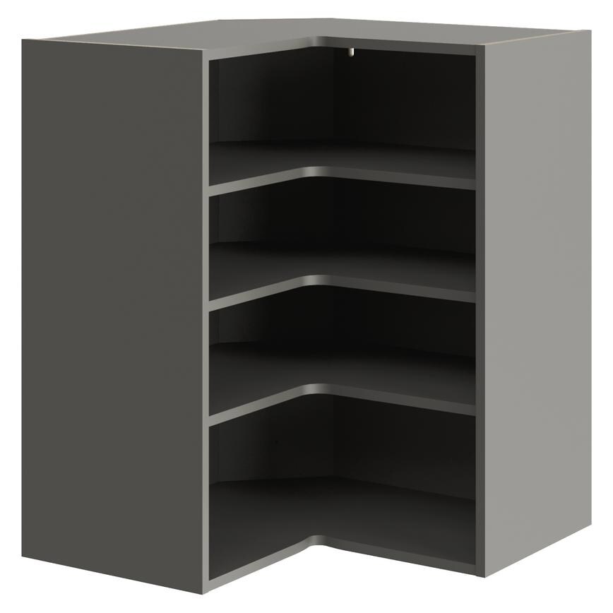 Croft Grey 900mm x 631mm x 631mm Ready Assembled Corner Wall Cabinet