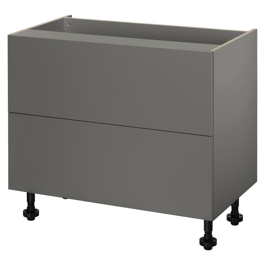 Croft Grey 720mm x 1000mm x 575mm Ready Assembled Drawer / Corner Base Cabinet