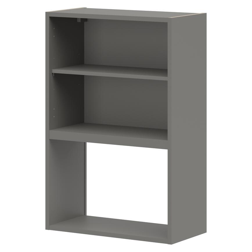 Croft Grey 900mm x 600mm x 290mm Ready Assembled Integrated Microwave Wall Cabinet