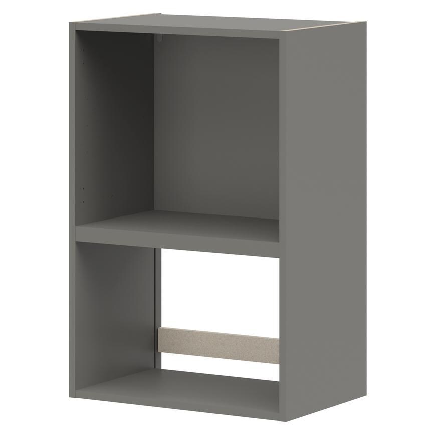 Croft Grey 900mm x 600mm x 390mm Ready Assembled Integrated Microwave Wall Cabinet