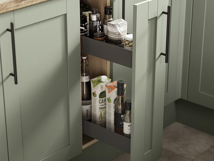 200mm - Pull Out Base Unit  - Natural Oak