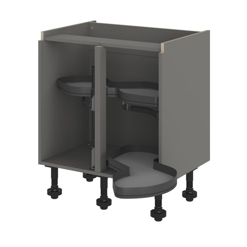 Croft Grey 800 PF RH Full Ext Cnr Base Cab