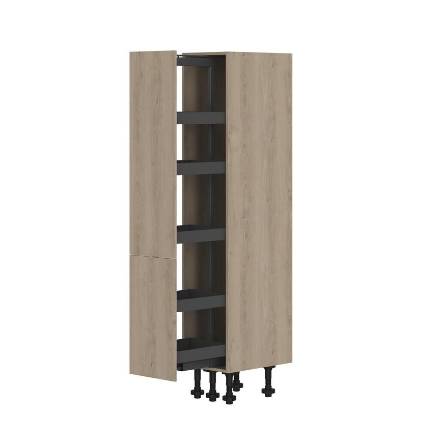 400mm - Upgrade Pull-Out Larder - Natural Oak 