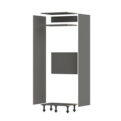 Croft Grey Handleless 750 Tall Fridge Freezer Tower Cabinet