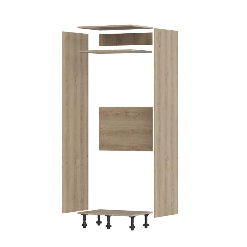 Natural Oak 750 Tall Frdg-Frzr Tower Cabinet